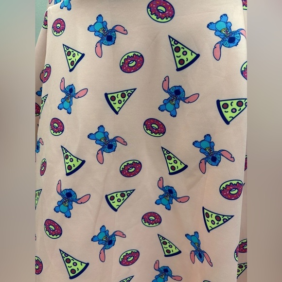 Hot Topic Disney Stitch Pizza & Donuts Scuba Skirt - NEW - Size 5 (28) - Picture 3 of 4